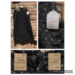 Vintage 1950s wool skirt